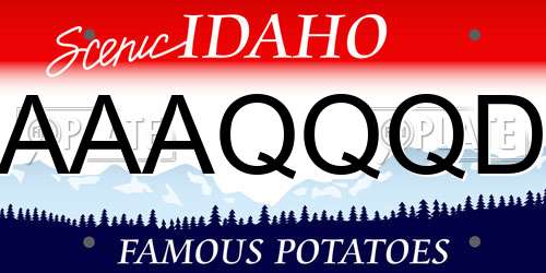 AAAQQQD Idaho License Plate