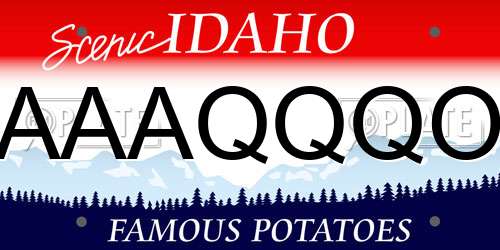AAAQQQO Idaho License Plate
