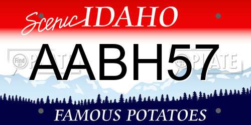 AABH57 Idaho License Plate