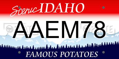 AAEM78 Idaho License Plate