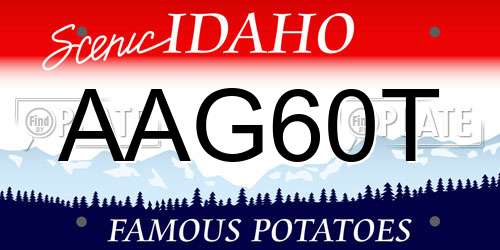 AAG60T Idaho License Plate
