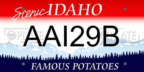 AAI29B Idaho License Plate