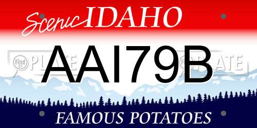 AAI79B Idaho License Plate