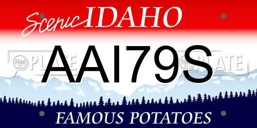 AAI79S Idaho License Plate