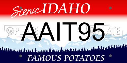 AAIT95 Idaho License Plate