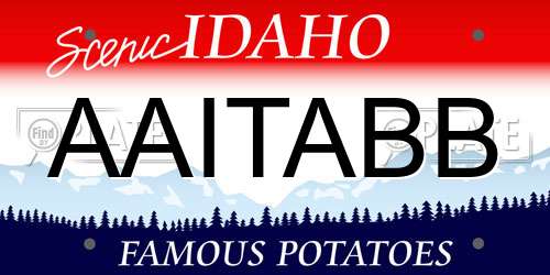 AAITABB Idaho License Plate
