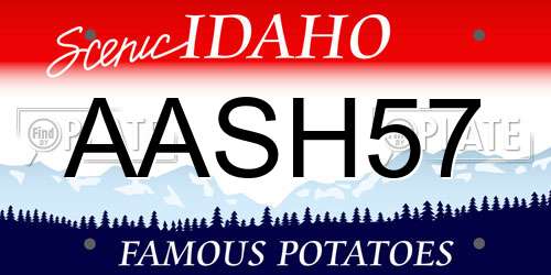 AASH57 Idaho License Plate