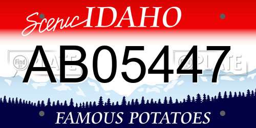 AB05447 Idaho License Plate