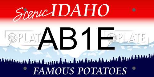 AB1E Idaho License Plate