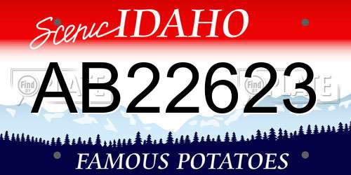 AB22623 Idaho License Plate
