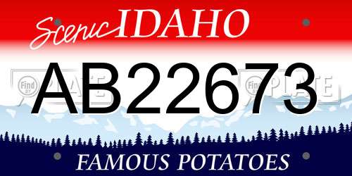 AB22673 Idaho License Plate