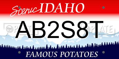 AB2S8T Idaho License Plate