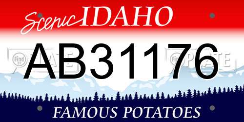 AB31176 Idaho License Plate