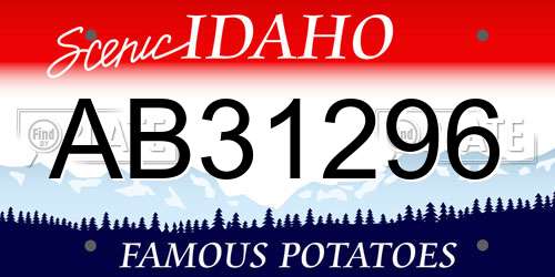 AB31296 Idaho License Plate