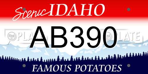 AB390 Idaho License Plate