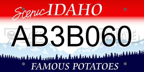 AB3B060 Idaho License Plate