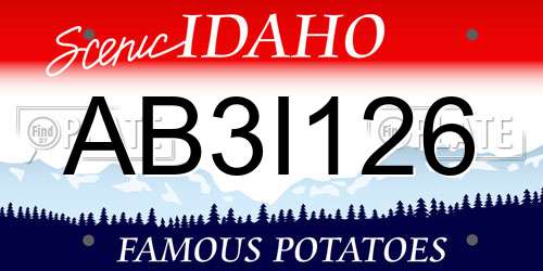 AB3I126 Idaho License Plate