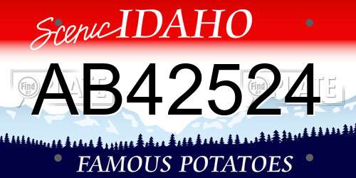 AB42524 Idaho License Plate