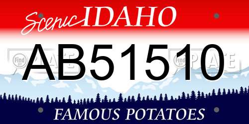 AB51510 Idaho License Plate