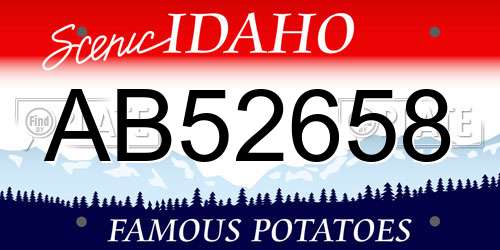 AB52658 Idaho License Plate