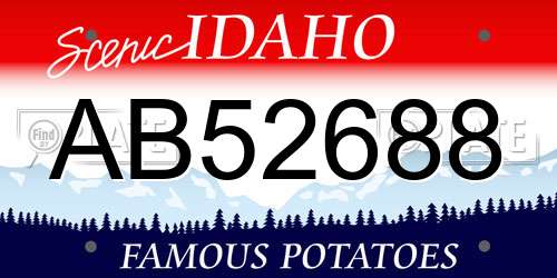 AB52688 Idaho License Plate