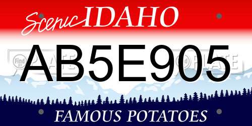 AB5E905 Idaho License Plate