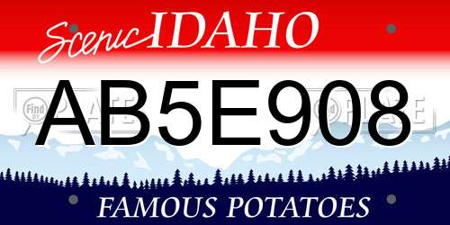 AB5E908 Idaho License Plate