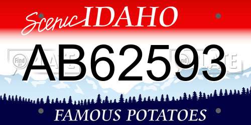 AB62593 Idaho License Plate