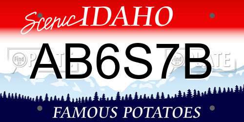 AB6S7B Idaho License Plate