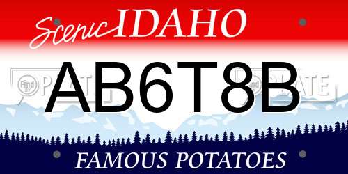 AB6T8B Idaho License Plate