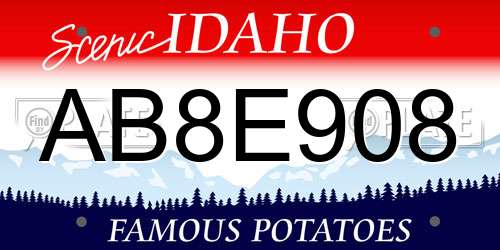AB8E908 Idaho License Plate