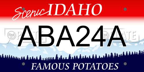 ABA24A Idaho License Plate