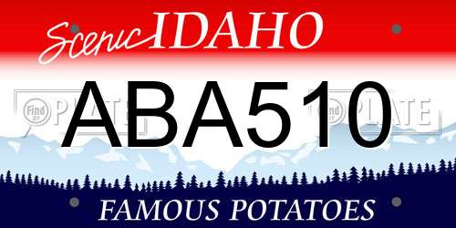 ABA510 Idaho License Plate