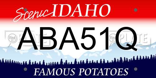 ABA51Q Idaho License Plate