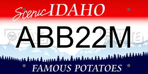 ABB22M Idaho License Plate