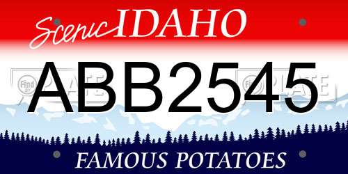 ABB2545 Idaho License Plate