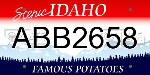 ABB2658 Idaho License Plate