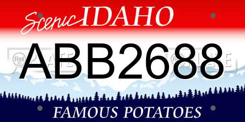 ABB2688 Idaho License Plate