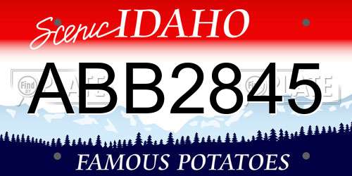 ABB2845 Idaho License Plate