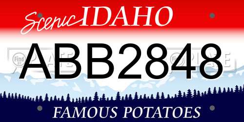ABB2848 Idaho License Plate