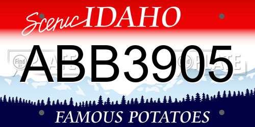 ABB3905 Idaho License Plate