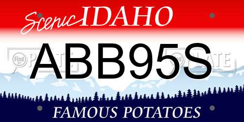 ABB95S Idaho License Plate