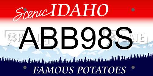ABB98S Idaho License Plate