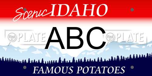 ABC Idaho License Plate