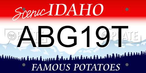 ABG19T Idaho License Plate