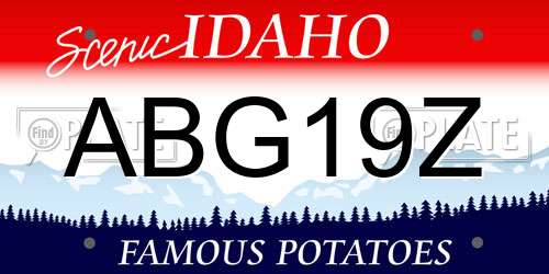 ABG19Z Idaho License Plate