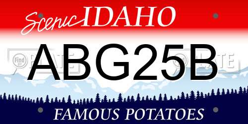 ABG25B Idaho License Plate