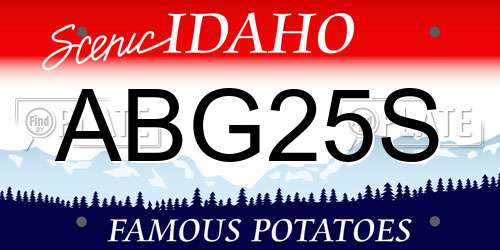 ABG25S Idaho License Plate