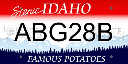 ABG28B Idaho License Plate
