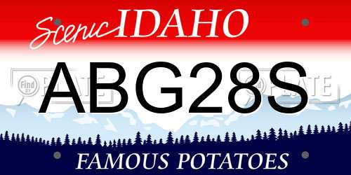 ABG28S Idaho License Plate